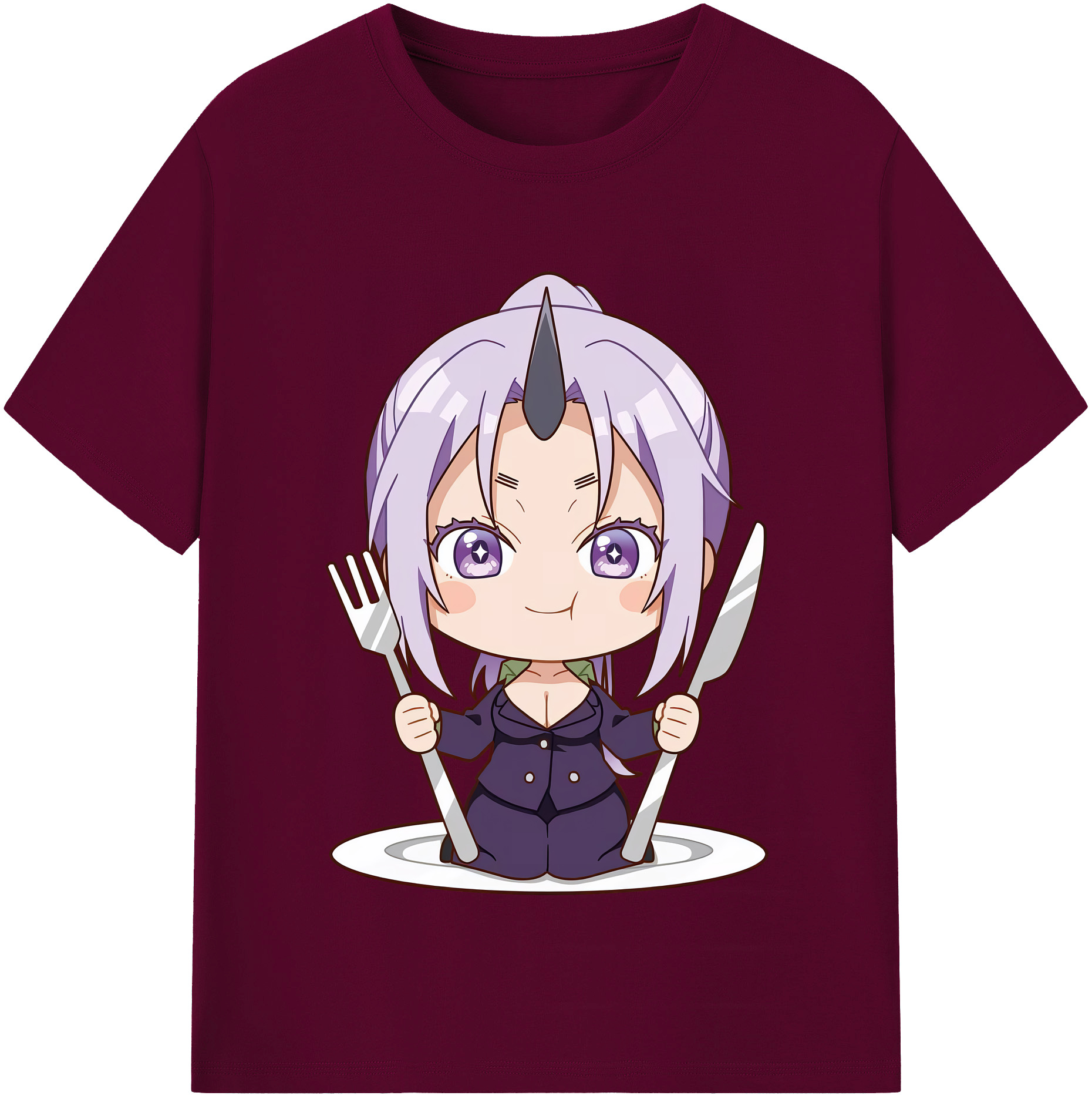 （画像用） 転スラ Regarding Reincarnated to Slime レディースカジュアルプリントTシャツ（綿100％）